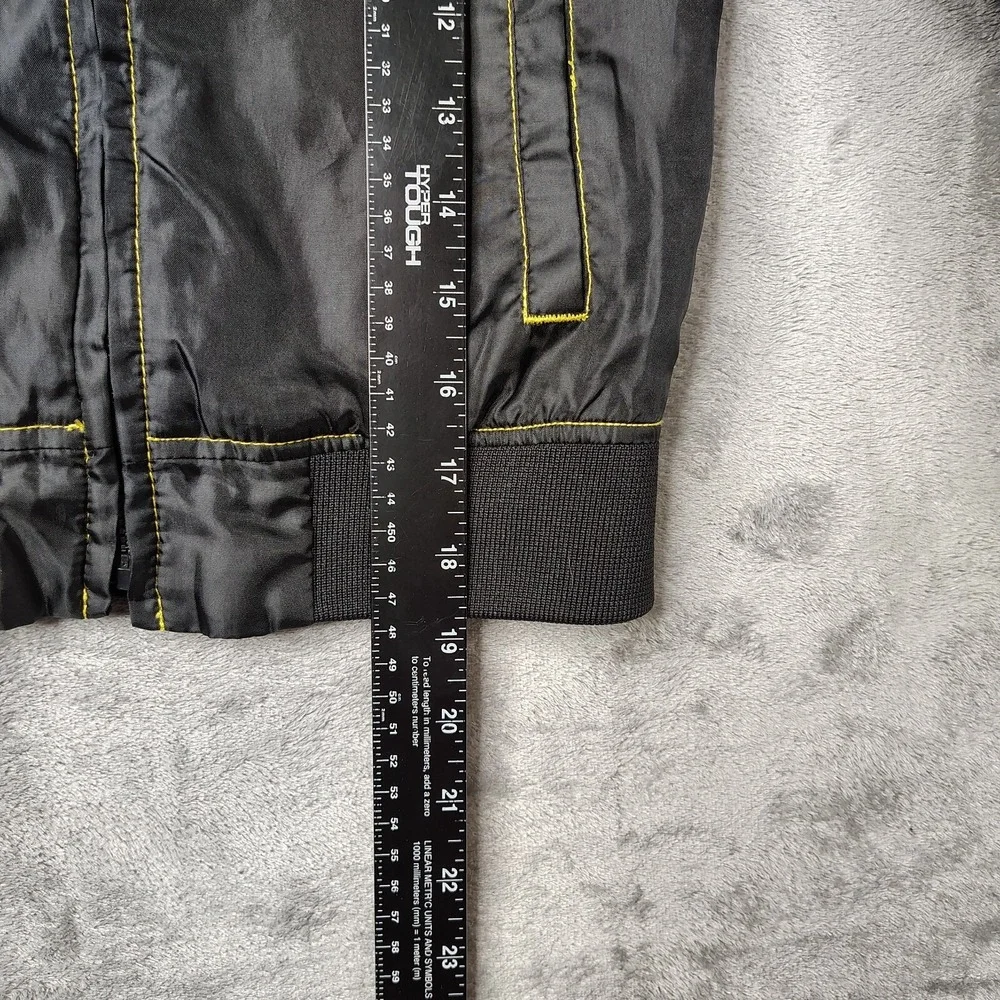 Coogi Striped Windbreaker Jacket Kids‎ 4T Black Multi Full Zip Lightweight Patch